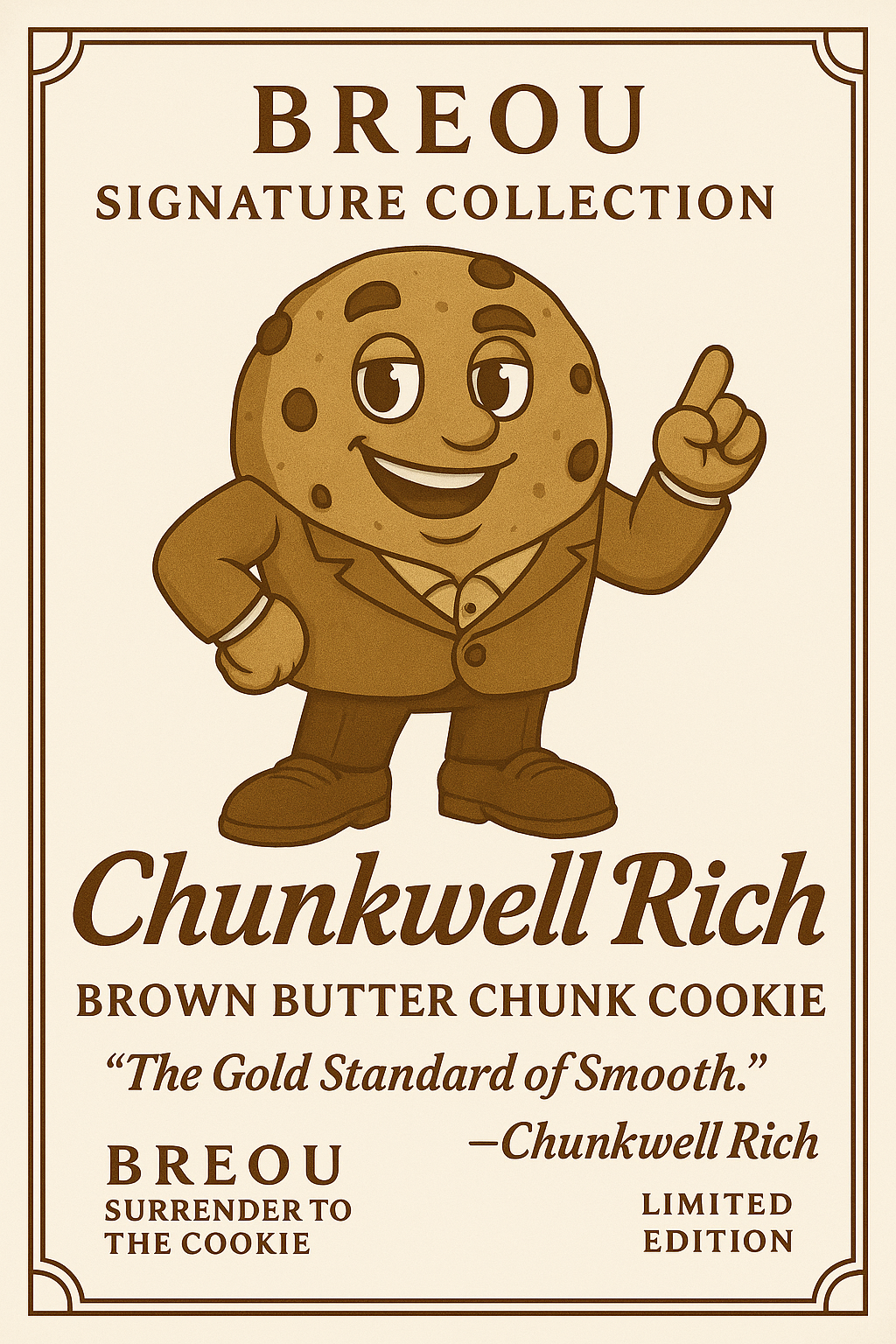 BROWN BUTTER CHUNK “CHUNK DIESEL” COOKIES, HALF DOZEN